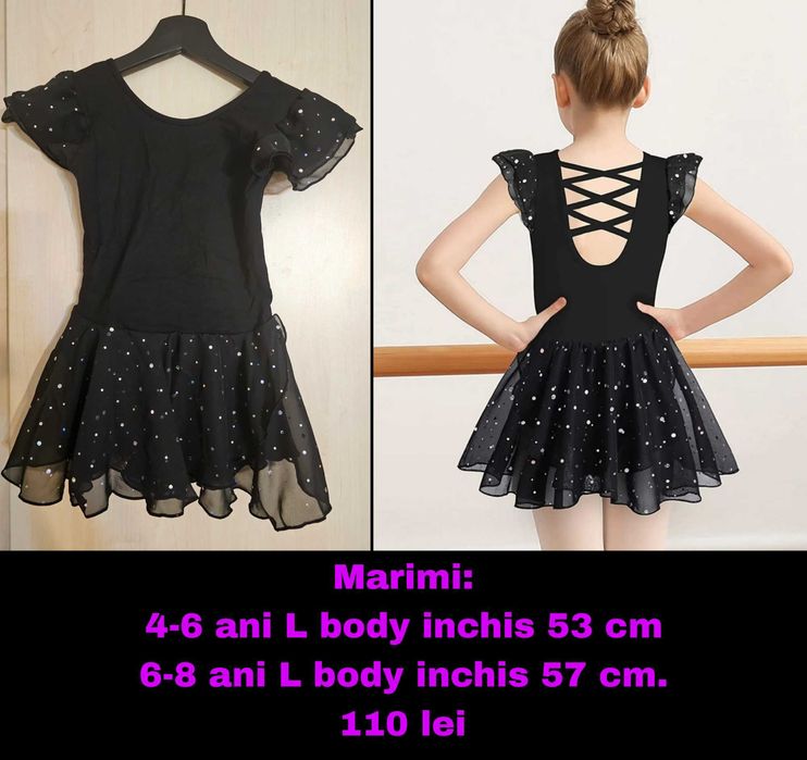 Costum gimnastica balet dans 4-11 ani