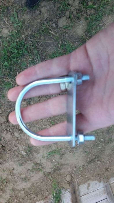 clema brida colier zincat verde sistem prindere gard panou bordurat