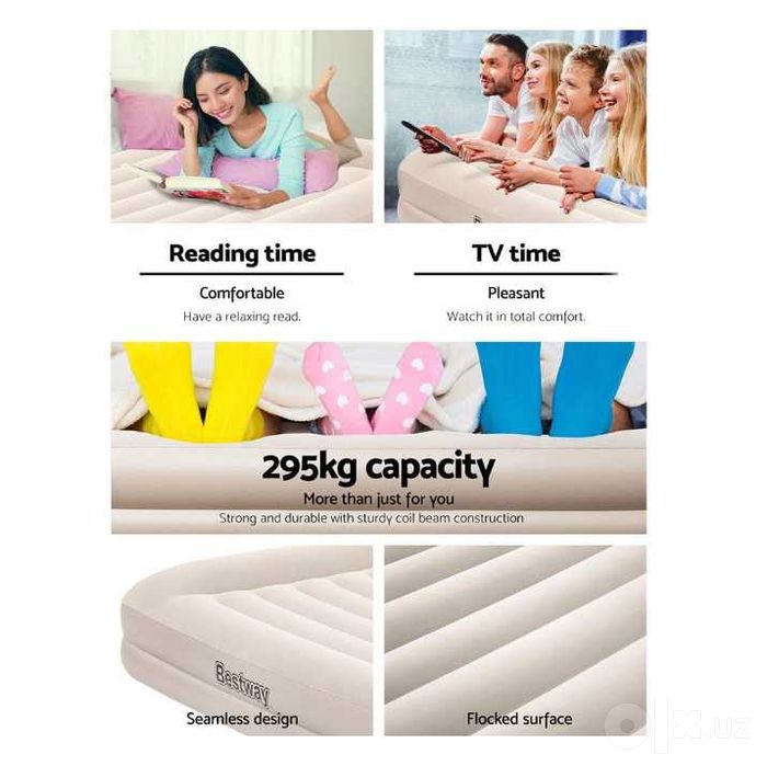 Надувной кровать-203×152×42 см. Bestway-67696. Доставка
БЕСПЛАТНО