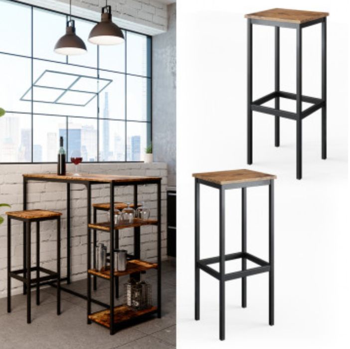 Два бар стола с метална рамка