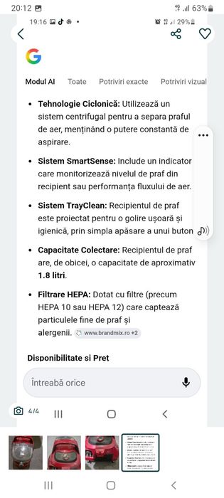 Vând aspirator  beko  .cu  fir