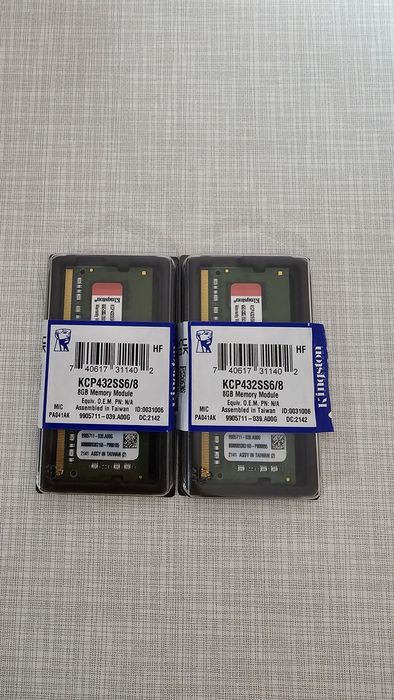 Vând kit memorie RAM Kingston 16GB pentru laptop, format din 2 module x 8GB.