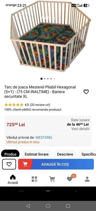 Țarc de joaca pentru copii Mesterel