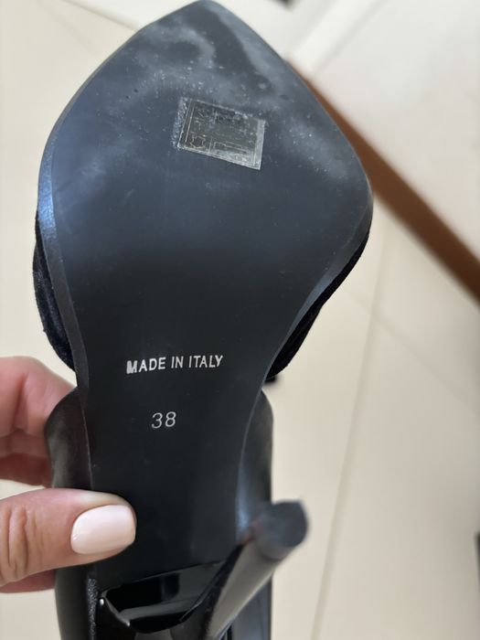 Обувки естествена кожа и велур