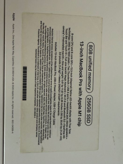  MacBook Pro M1 256 GB