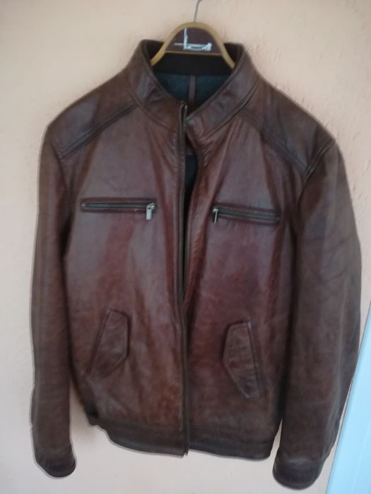 Geaca piele bărbați Massimo Dutti Xl