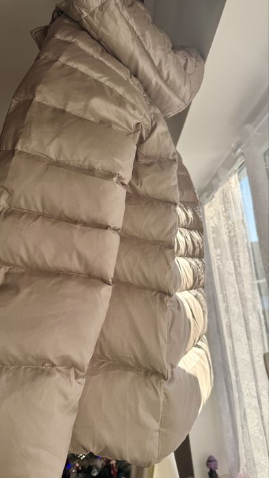 Geacă matlasată auriu/rose ușoară și călduroasă