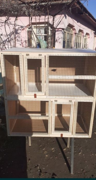 Cușcă dubla pentru împerechat porumbei 
Lungime 80 cm