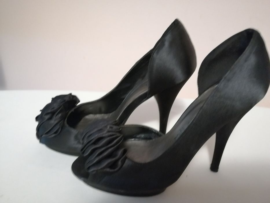 Pantofi eleganți satin/piele mărimea 37