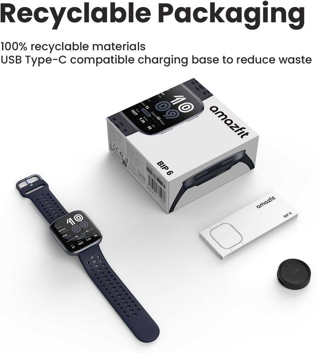 Amazfit Bip 6 — умные часы с AMOLED-дисплеем и GPS. Есть доставка