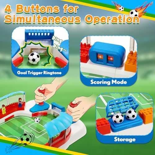 Нова Детска футболна игра маса с фигурки звънец резултат стадион и табло за деца идеален подарък