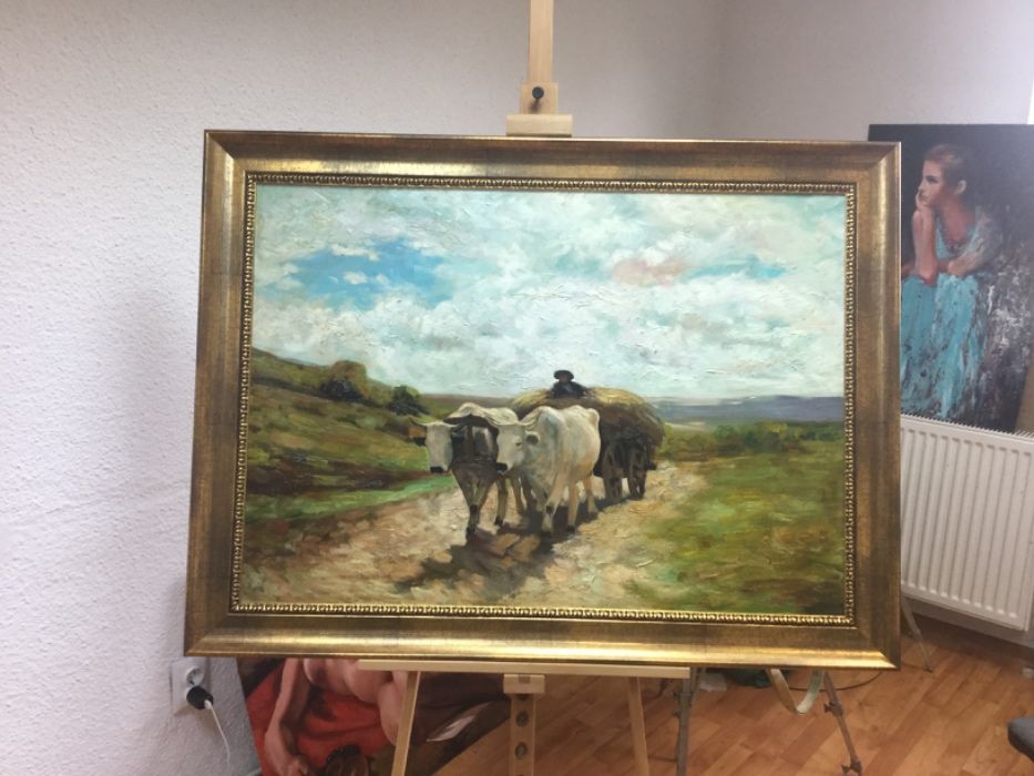 Portrete la comanda,caricaturi pictate manual(NU DIGITALE) ulei pinza