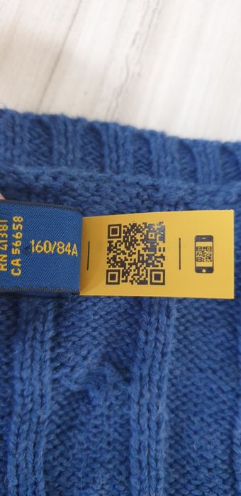 POLO Ralph Lauren Cable Pima Cotton V - Neck S ОРИГИНАЛ Дамски Пуловер