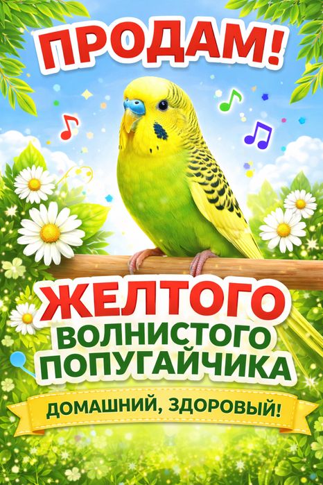 Продам попугайчика вместе с клеткой