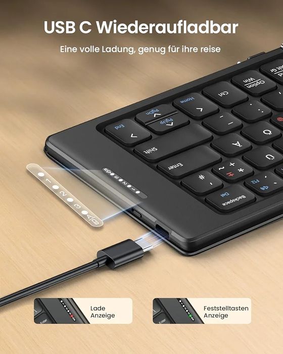 Сгъваема Bluetooth клавиатура ProtoArc XK04 + стойка за телефон