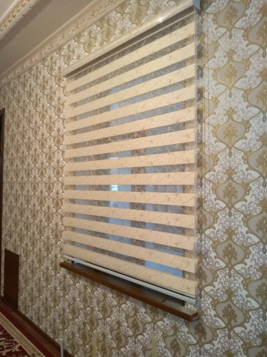 Жалюзи и комбо вертикальные гаризанталь Ролло Jalyuzi Kombo pardalari