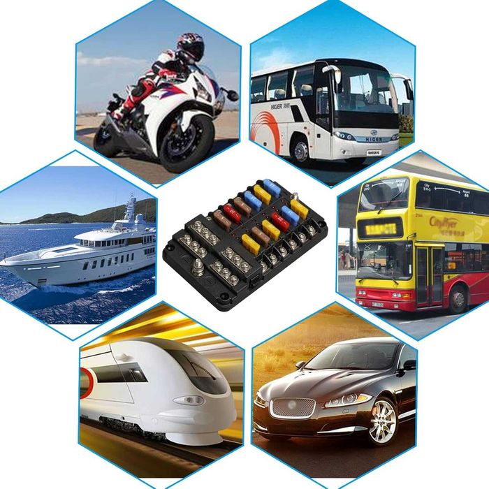 табло, държач за предпазители, бушони за автомобили, лодки