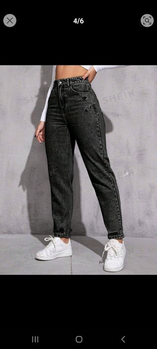Blugi mom fit high waist