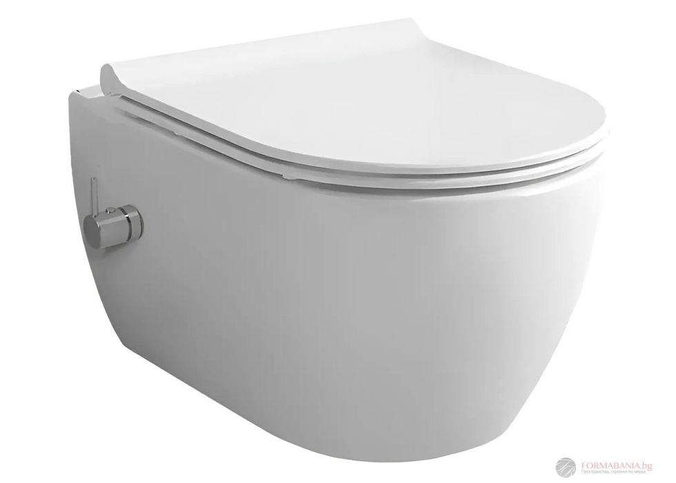 Промо! Конзолна тоалетна чиния City Rimless CeraStyle, с биде, без ръб