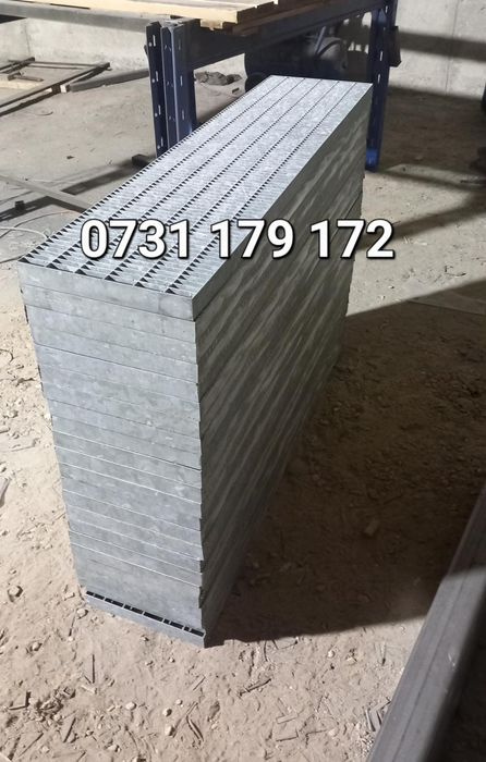 Trepte zincate galvanizat pentru scări de exterior