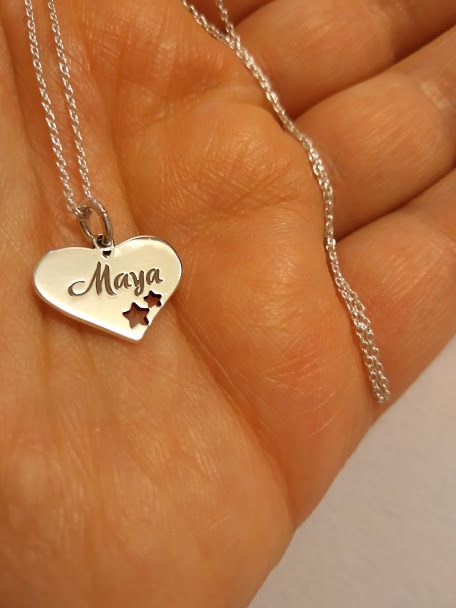 Lantisor inima argint, nume Claudia