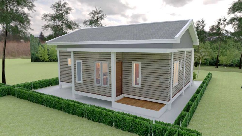 НА ИЗПЛАЩАНЕ - Евтина сглобяема къща с 3 спални, 80 кв. м