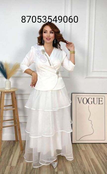 Вечерние платья двойки с юбкой