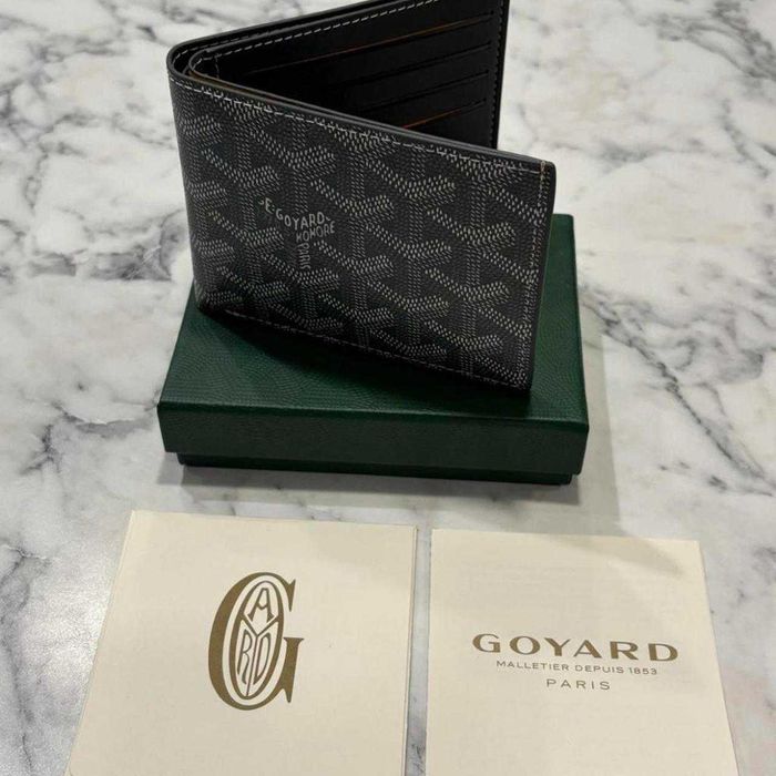 Portofel Goyard Victoire Negru, din Piele Texturată