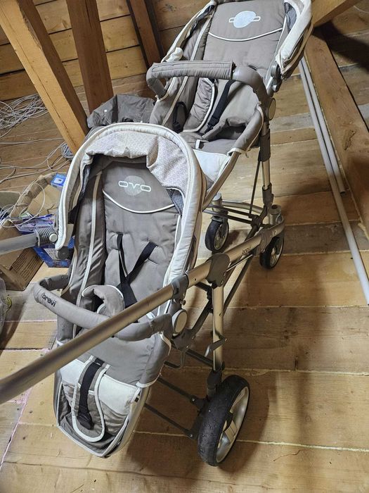 Carucior gemeni 3 în 1 ,marca Brevi.