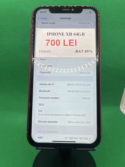 Iphone xr 64gb bat85% punct display•Amanet Lazar Crangasi•55004