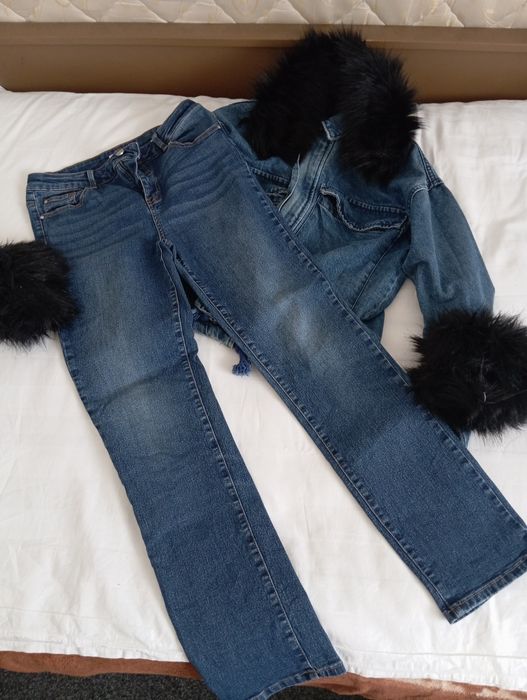 Set geaca denim și blugi