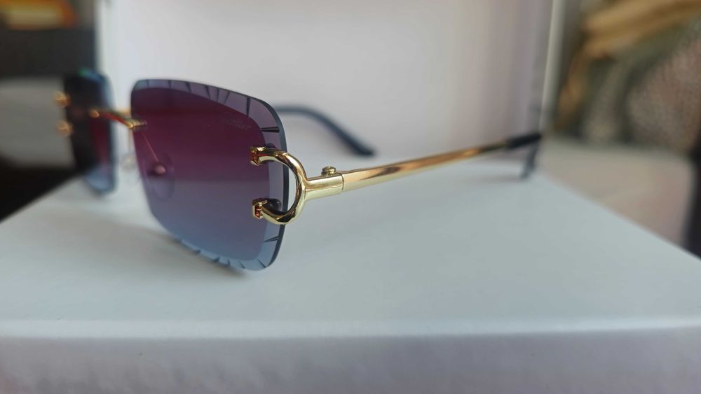 Ochelari de soare Cartier Diamond Cut Lenses Albastru