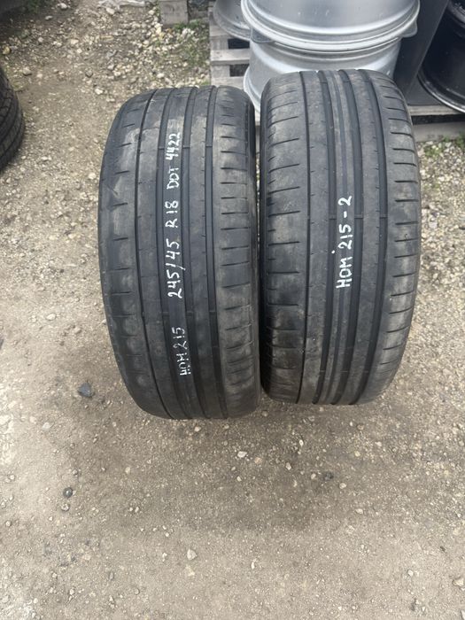 2 броя Летни гуми Pirelli 245/45 R18 Dot 4422 ном 215