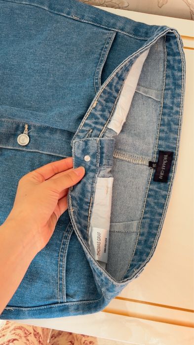 Джинсовая юбка макси