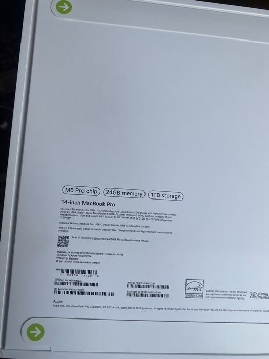 Macbook Pro M5 Pro 24GB/1TB