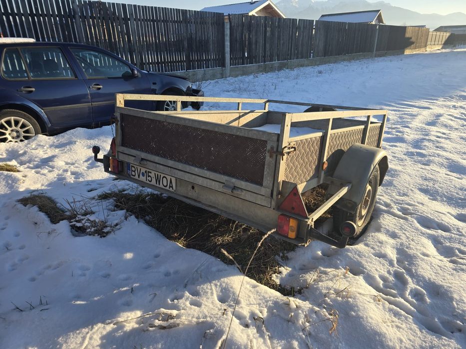 Remorca auto 750 KG GB Rema In stare impecabila. Intra si ATV