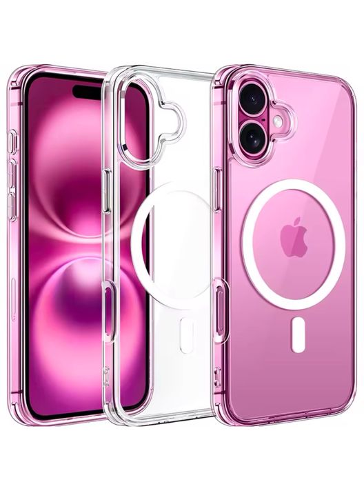 IPHONE 13/14/15/16E/16/PRO MAX PLUS Husa Magsafe Magnetica Crystal Cle