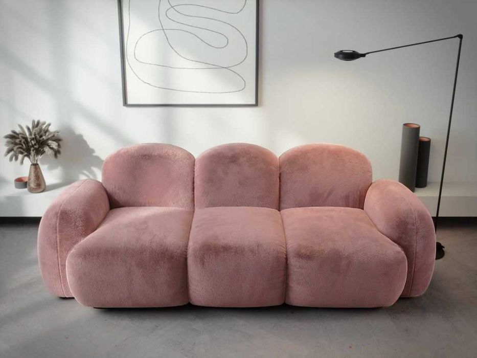 Canapea bubble Zenvia plusata roze - Transport Gratuit