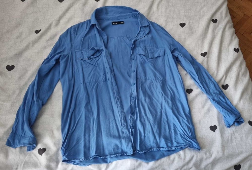 Дамска синя риза