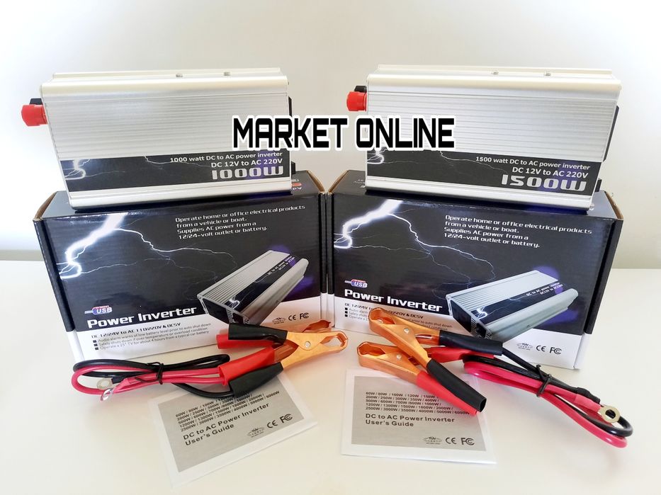 Invertor auto 2000/ 1500/1000/500/3000Wati  NOU