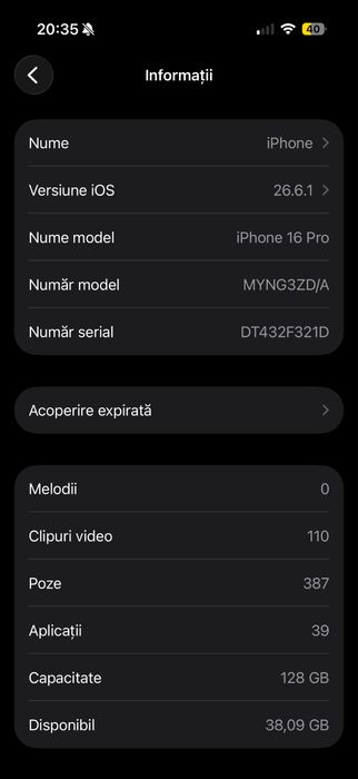 iPhone 16 Pro 128GB / ca NOU