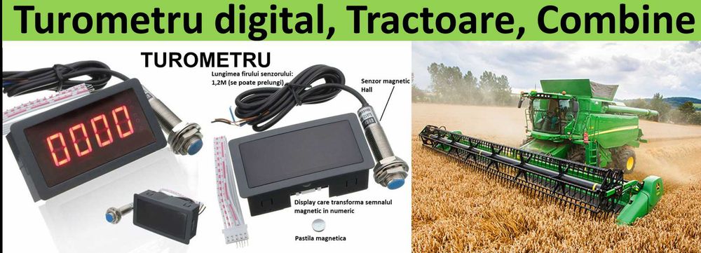 Tahometru turometru indicator turatie 0-9999rot/min. Nou ambalat!