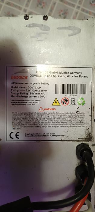 Baterie trotineta 72v 30de ah