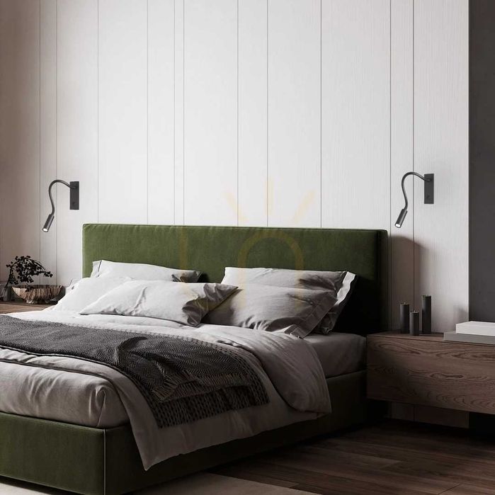 2 aplice de perete negru, moderna   Ideallux