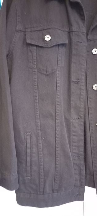 Geaca de blugi neagra oversize