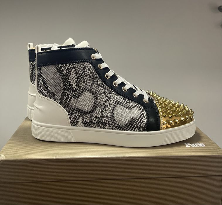 Christian Louboutin High Animal Print Gold