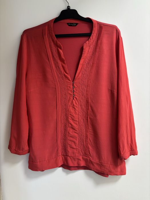 Bluza tip camasa Massimo Dutti, marime M/L, nepurtata, 100% vascoza