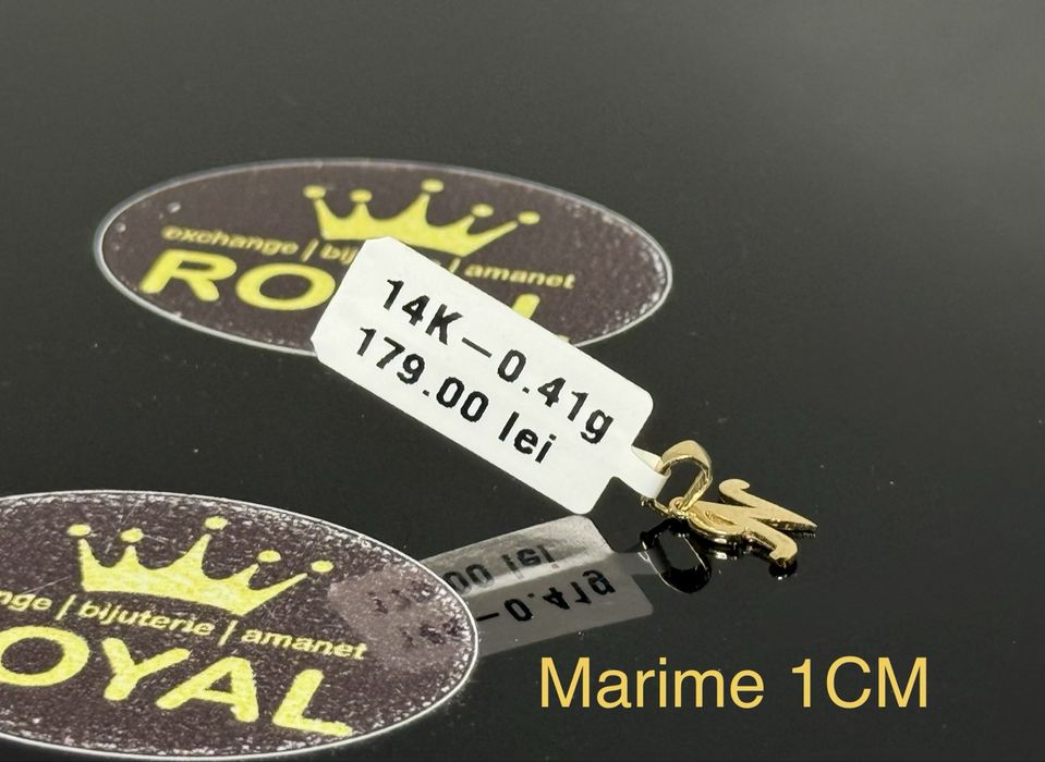 Bijuteria ROYAL : Pandantiv Initiala N Aur 14K / 0.41 GR
