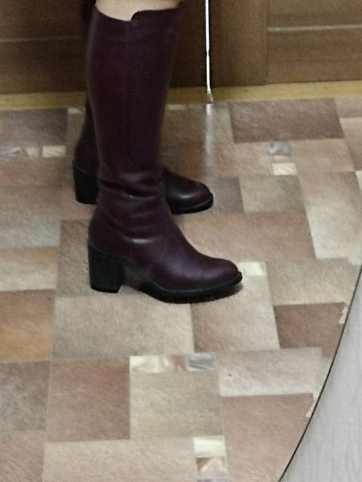 Сапоги зимние кожаные