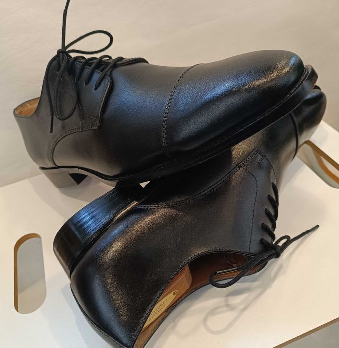 Pantofi derby de lux 45 lucrati manual Mc Finlay NOI piele naturala